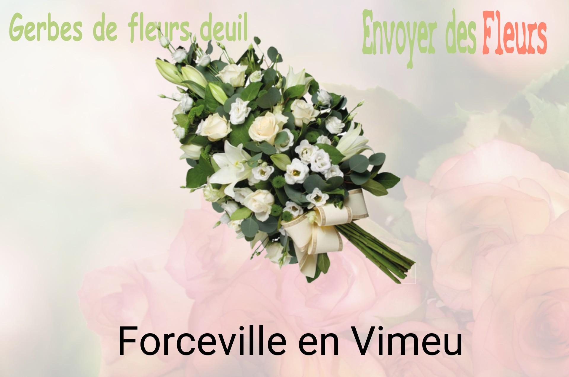 Gerbe de fleurs de deuil livrée à Forceville-en-Vimeu